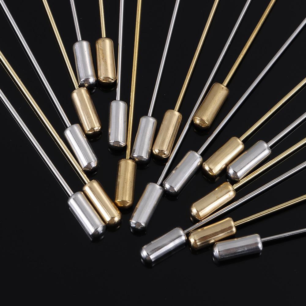 10pcs/set Gold & Silver Diy Craft Dress Cabochon Tray Brooches Accessories Pin Cameo