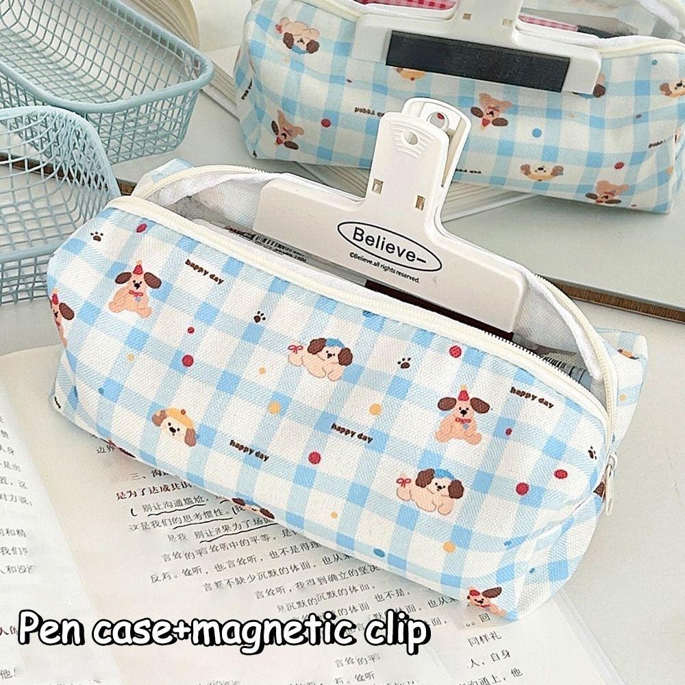 Cute Puppy Pen Bags Large Capacity Student Stationery Organizer Pencil Case School Supplies