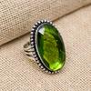 Элегантный драгоценный камень перидот ручной работы стерлингового серебра 925 пробы прекрасное ювелирное кольцо всех размеров