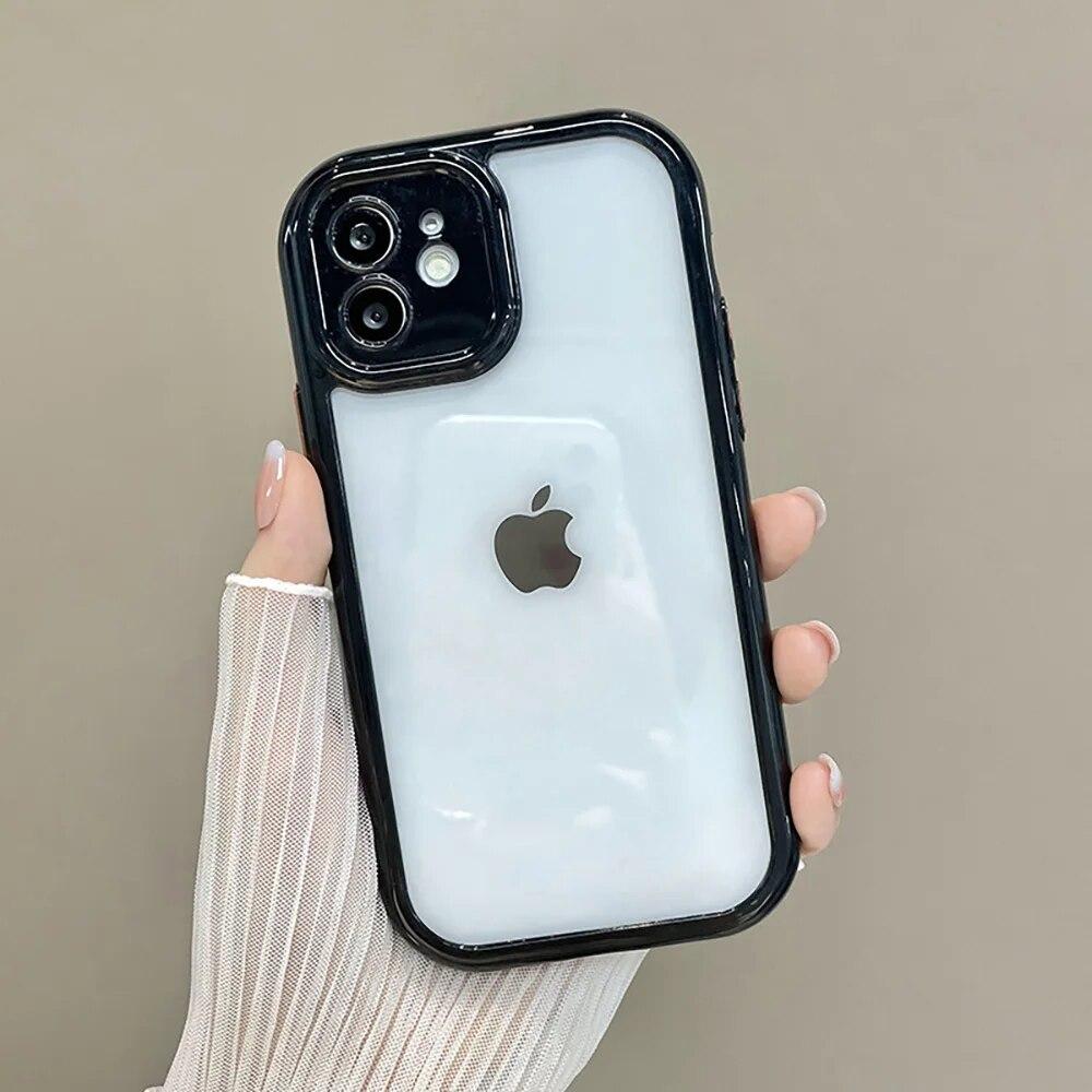 Прозрачный чехол для телефона iPhone 11 12 14 13 Pro Max, чехлы для iPhone 7 8 Plus XR X XS Max SE 2020 2022, Защитная задняя крышка для объектива камеры