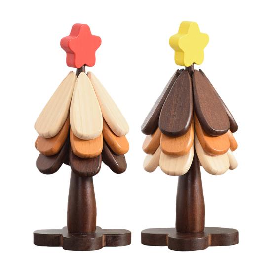 Набор подставок под горячее «Рождественская елка» Деревянные подставки для горячих блюд Термостойкие деревянные подставки Украшение кухонного стола Елка