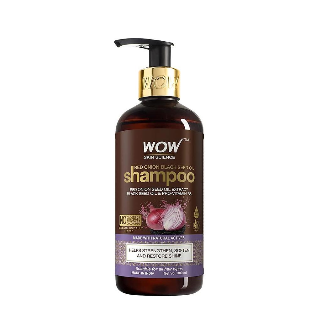 Специальная комбинация от WOW Skin Science Луковое масло для волос с экстрактами масла черного тмина + шампунь с луковым маслом + щетка