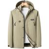 Autumn New Outdoor Sports Windproof Hooded Men's Jacket Thick Versatile Trendy Jacket Men's Casual Jacket