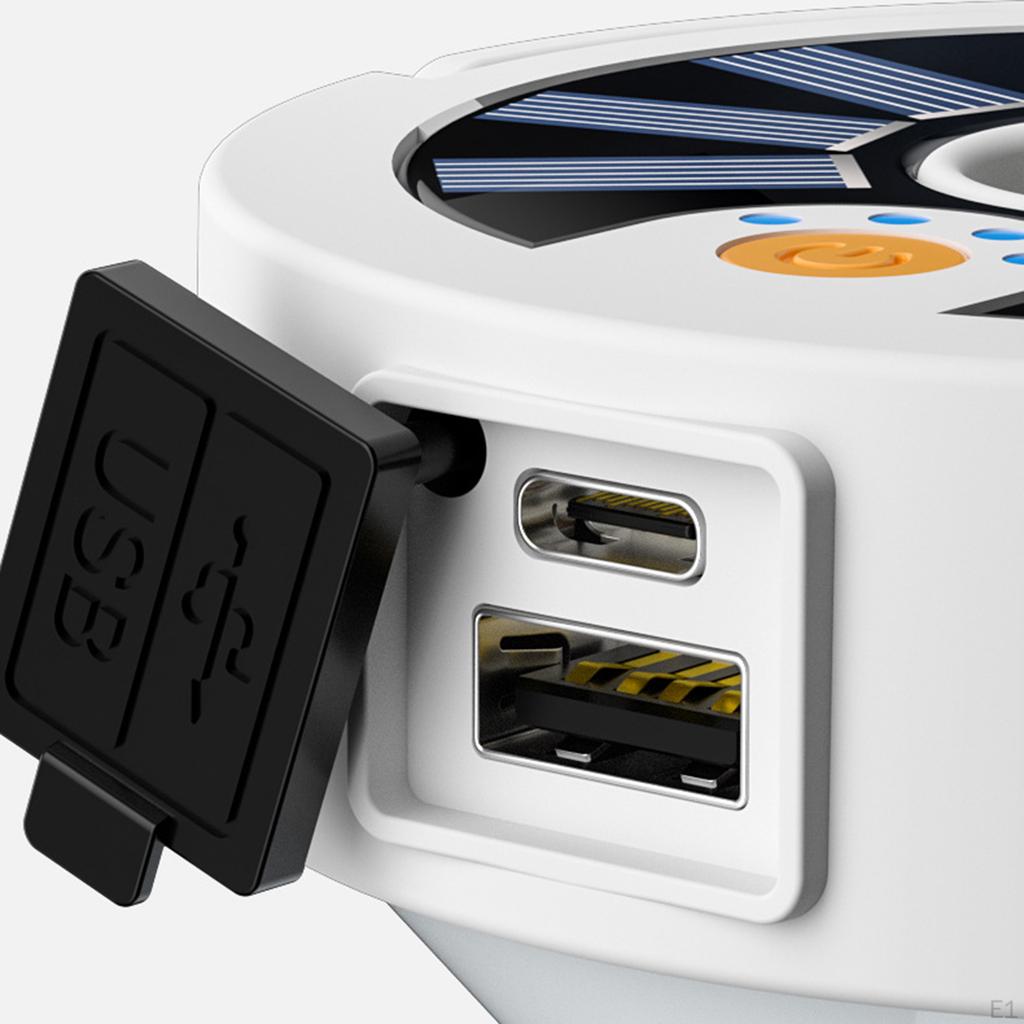 LED Camping Tent Mode Bright Hanging USB Charging Lantern Fishing Hiking Lamp Garden Flashlight