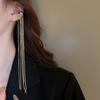 Minority C-shaped Tassel Long Ear Clip Zinc Zinc Alloy Ear Cuff Ear Line Jewelry C-shaped Earrings  Girl