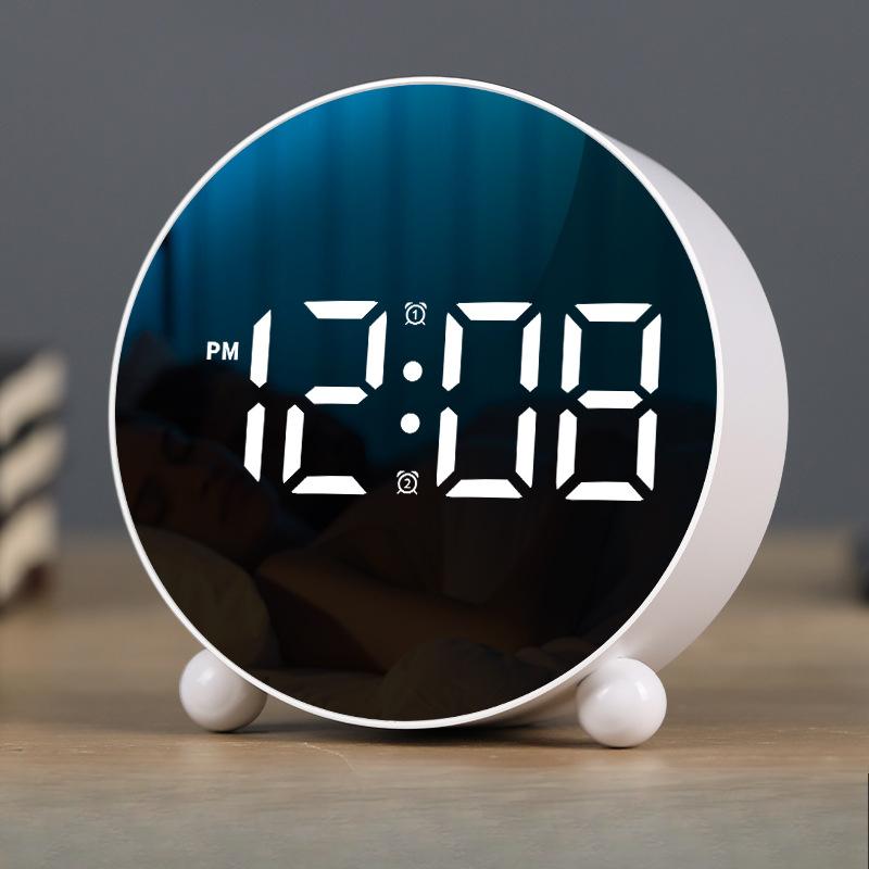 New Creative Alarm Clock Simple Electronic Clock Clock Home Bedside Clock Temperature Clock Plastic Clock