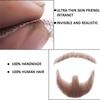 100% Human Hair Beard Lace Mesh Beard Shallow Short Realistic Fake Moustache For Men Makeup Facial Hair Hand Made By Invisible