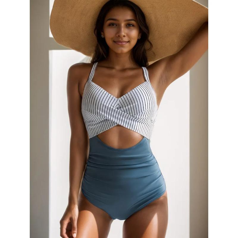 Leopard One Piece Swimsuit 2025 New Halter Push Up Swimwear Women Swimsuit Bathing Suit Beachwear Monokini Female Swimming Suits