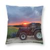 Наволочка для подушки New Holland Tractor At Sunset Квадратная Полиэстер Лен Бархат Печатная Молния Декор Чехол для Подушки Автомобильный Чехол для Подушки x