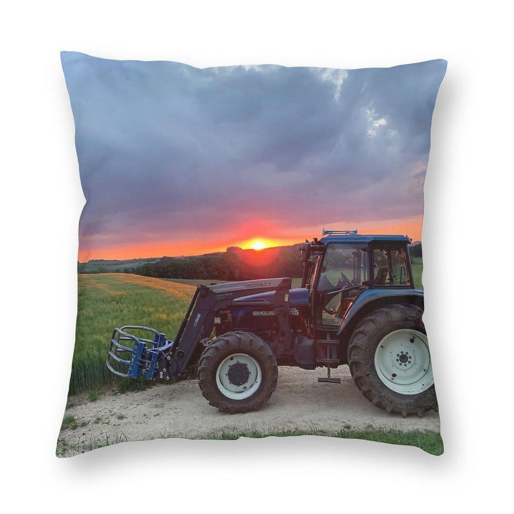 Наволочка для подушки New Holland Tractor At Sunset Квадратная Полиэстер Лен Бархат Печатная Молния Декор Чехол для Подушки Автомобильный Чехол для Подушки x