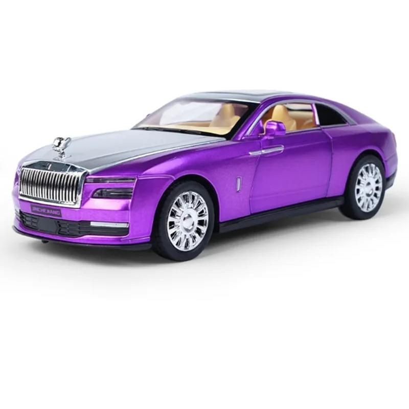 1/32 Rolls-Royce Spectre Автомобиль на новой энергии Сплав Модель роскошного автомобиля Литой и игрушечный автомобиль Металлическая модель автомобиля Симуляция Звук и свет Детский подарок
