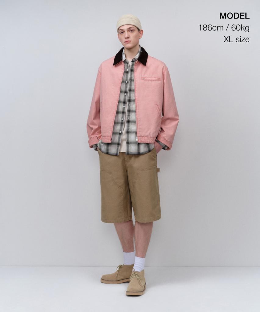 Musinsa Standard Pigment Canvas Work Jacket [Desert Pink]