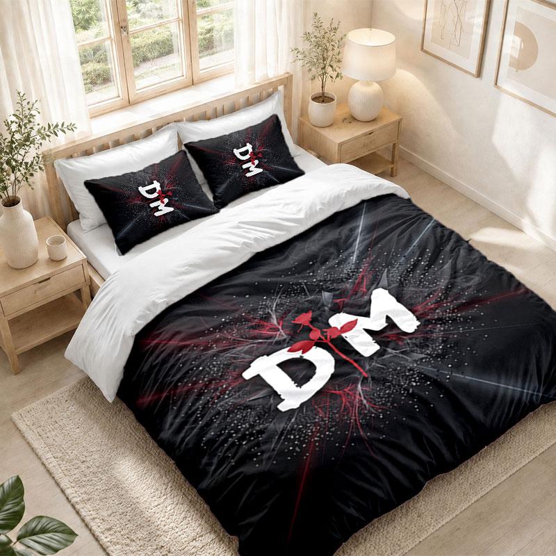 Bedding Set 1 Duvet Cover 2 Pillowcases Depeche Mode Print Bedroom Home Decoration