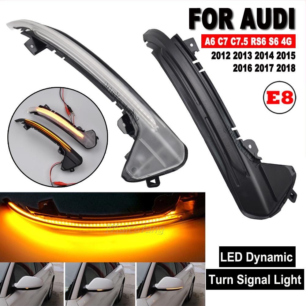 LED Dynamic Turn Signal Side Mirror Sequential Light Lamp for A6 C7 C7.5 RS6 S6 4G 2012 2013 2014 2015 2016 2017 2018