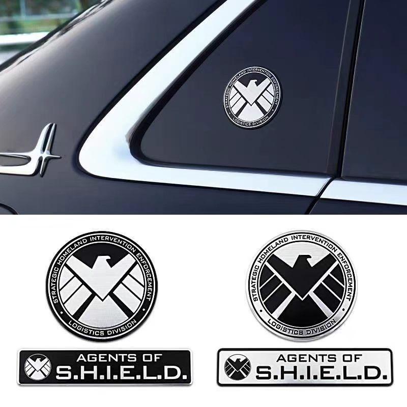 Marvel S.H.I.E.L.D. Metal Car Decal Sticker SHIELD Stickers for Cars Motorcycles Fuel Tanks Car Bodies Windows and Electric Vehicles
