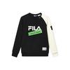 Fila X MIHARA YASUHIRO Свободный Свитшот с Логотипом в Стиле Колорблок Повседневный Пуловер с Длинным Рукавом Мужской свитшот Черный F11M243205F-BK