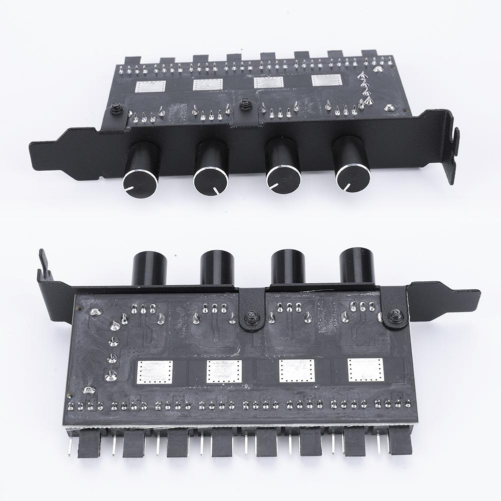 Хаб для вентиляторов корпуса ПК Адаптер SATA/4-pin 8-канальный ШИМ-хаб Контроллер скорости вентиляторов охлаждения 4 ручки Хаб для вентиляторов охлаждения корпуса ПК