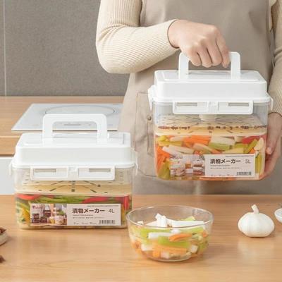 Контейнер для кимчи 5 л Прямоугольный ящик для хранения свежих продуктов Практичная банка для солений Кемпинг Пикник
