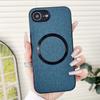 For iPhone 16e Case Drop-Proof TPU+Cloth Back Phone Cover Compatible with MagSafe