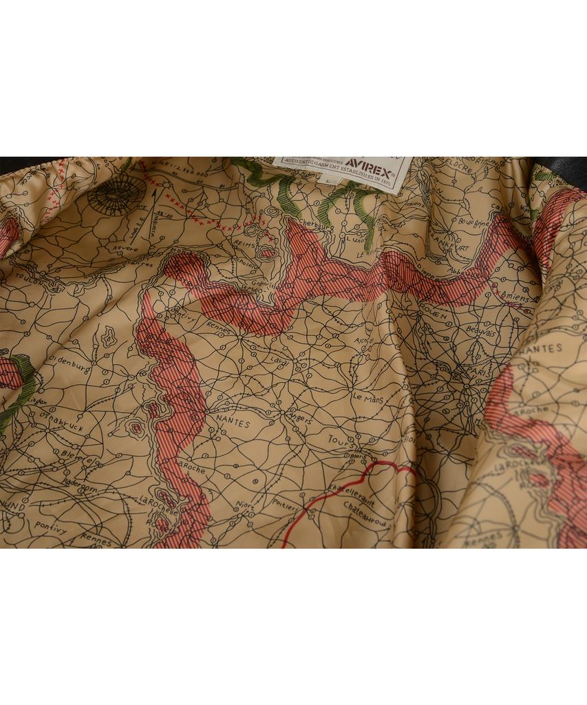 Avirex G-1 Antique Ship Leather Top Gun Blood Chit / 7834950014 Black
