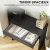 Desk With Storage Computer Desk With 3 Storage Shelves And Drawer 100 X 40 X 90 Cm Black
