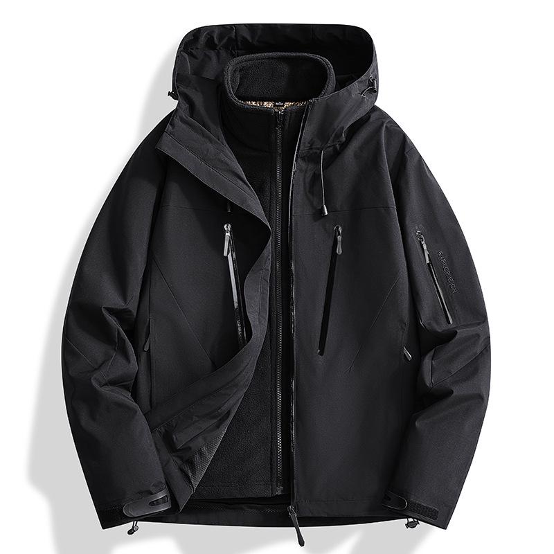 Куртка для альпинизма Bird Home Custom Logo 3-в-1 с ветрозащитой и вышитым логотипом и бархатной подкладкой для мужчин и женщин