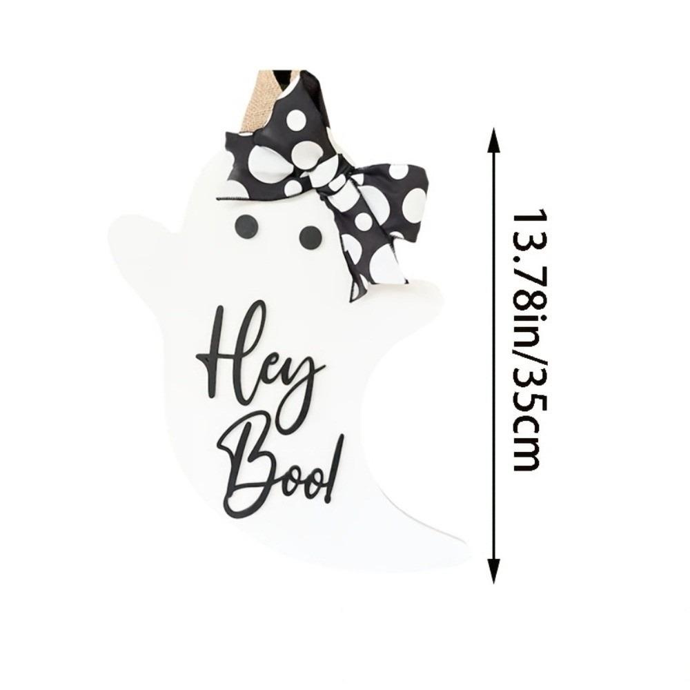 Halloween Ghost Door Hanger With Bow Front Door Decor Seasonal Door Pendant Wall Decor