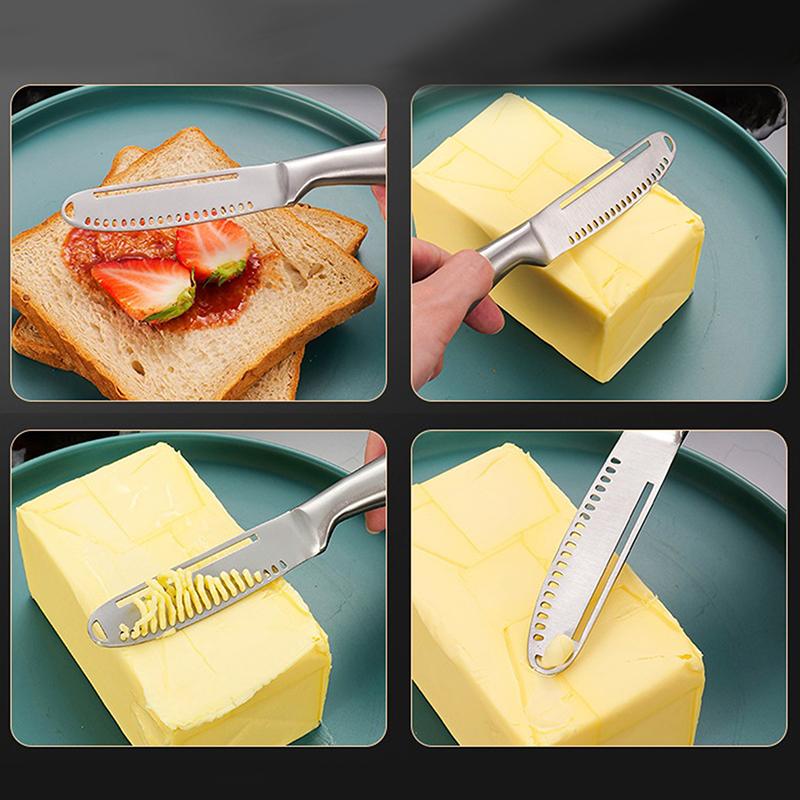 3 в 1 нож для масла из нержавеющей стали нож для масла сыр десерт джем масленка скребок для крема хлеборезка насадка для масла