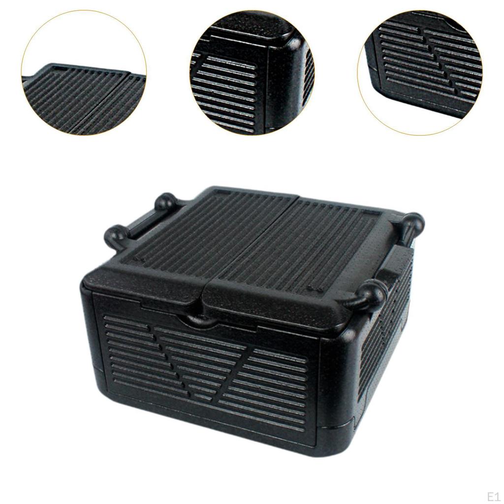 Camping Cooler Insulated Ice Chest Folding with Lid, Storage, Reusable Foam Food Carrier