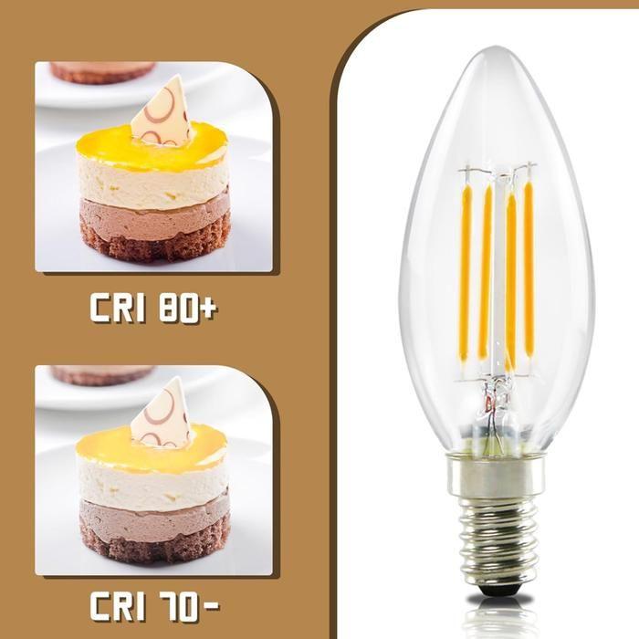 Ampoule E14 - NETTLIFE - E14 - 4W (équiv. 40W) - Blanc chaud 2700K - Lot de 6