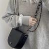 Niche High-end Semi-round Saddle Bag for Women Korean Style Cool Crossbody Bag Versatile Chain Shoulder Bag
