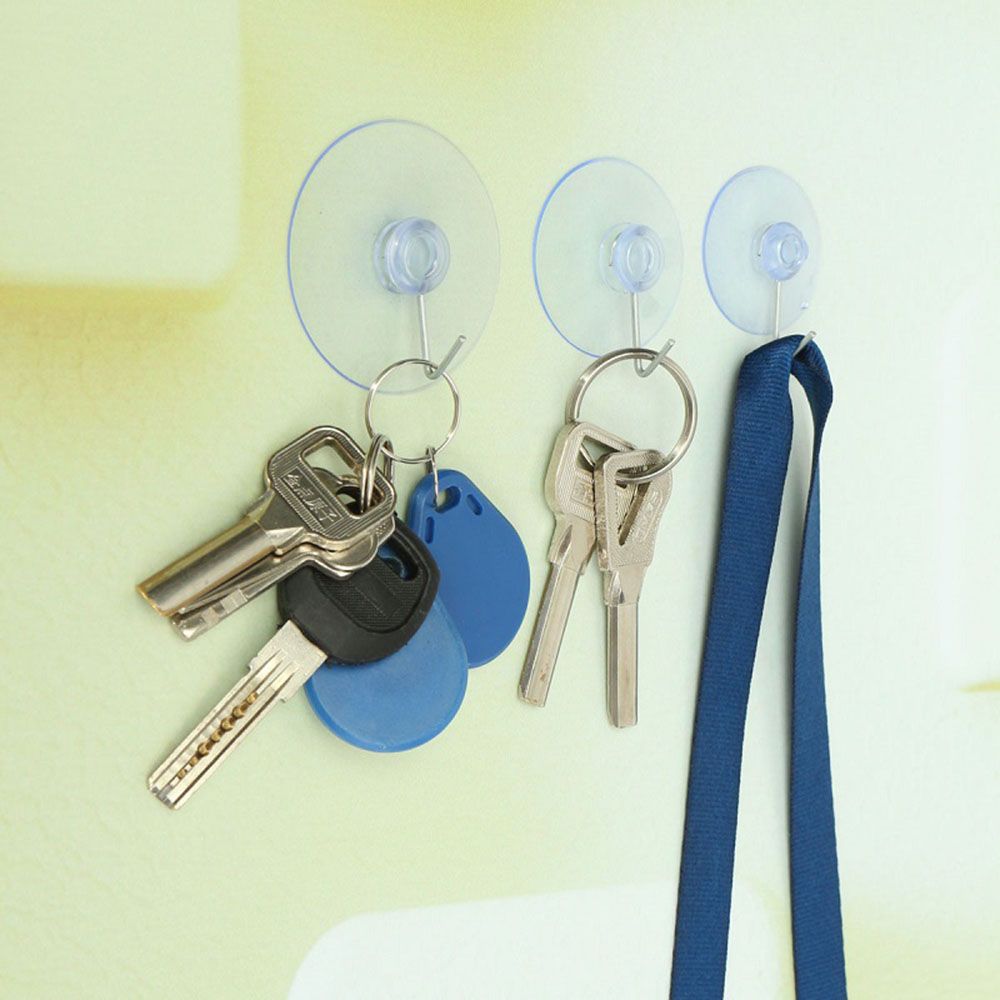 10Pcs/set Kitchen Wedding Supplies Hangers Rubber Clear Sucker Transparent Suction Cup Wall Hook