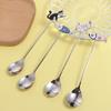 Colorful Cat Fish Stainless Steel Spoon Polished Dessert Spoon Tableware Stirring Spoon Children