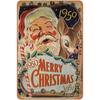 Santa Claus Vintage Metal Sign (11.9inx7.9in/30cm*20cm) Christmas Decoration Festivals Decor, Funny Christmas Party Decoration