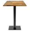 60 X 60 Cm High Table - Milan T Model In Laminated Walnut