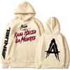 Anuel AA Hoodies Autumn Fleece Hoodie Men's Anuel AA Real Hasta La Muerte Printed Sweatshirts Rapper Loose Pullover Streetwear