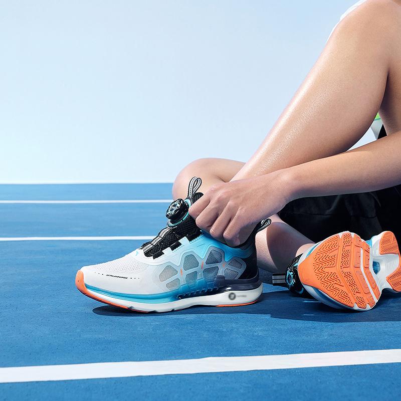 Anta Kids Wind Chaser 5.0 Comfortable Sports Non-Slip Durable Low-Top Running Shoes Kids Sneaker White Blue 312325516H-2