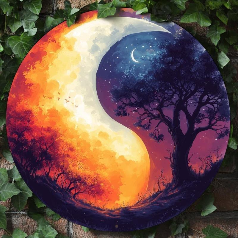 Металлическое настенное искусство Инь-Ян для дома, гостиной, пространства для медитации