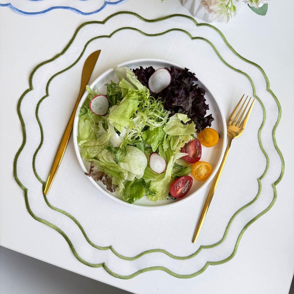 Vintage Embroidered Placemat Cotton Dining Table Mat Trendy Table Place Mat