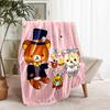 1pc Blanket Rilakkuma1 Print Design, Lightweight Blanket for Sofa, Bed- Soft &Warm, Gift for All Seasons like Christmas, Halloween