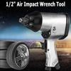 1/2" 4CFM Drive Heavy Pneumatic Air Impact Wrench Tool For Car Wheel Repairing Die Cast Aluminum High Torque Low Noise