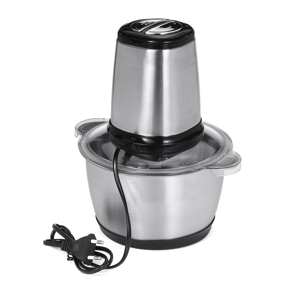 2 Speeds Stainless Steel 2L Capacity Electric Chopper Meat Grinder Mincer Food Processor Slicer Stainless Steel Mincer Kitchen Slicer
