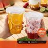 Одноразовые пластиковые стаканчики для кофе/молочного чая с крышками и трубочками