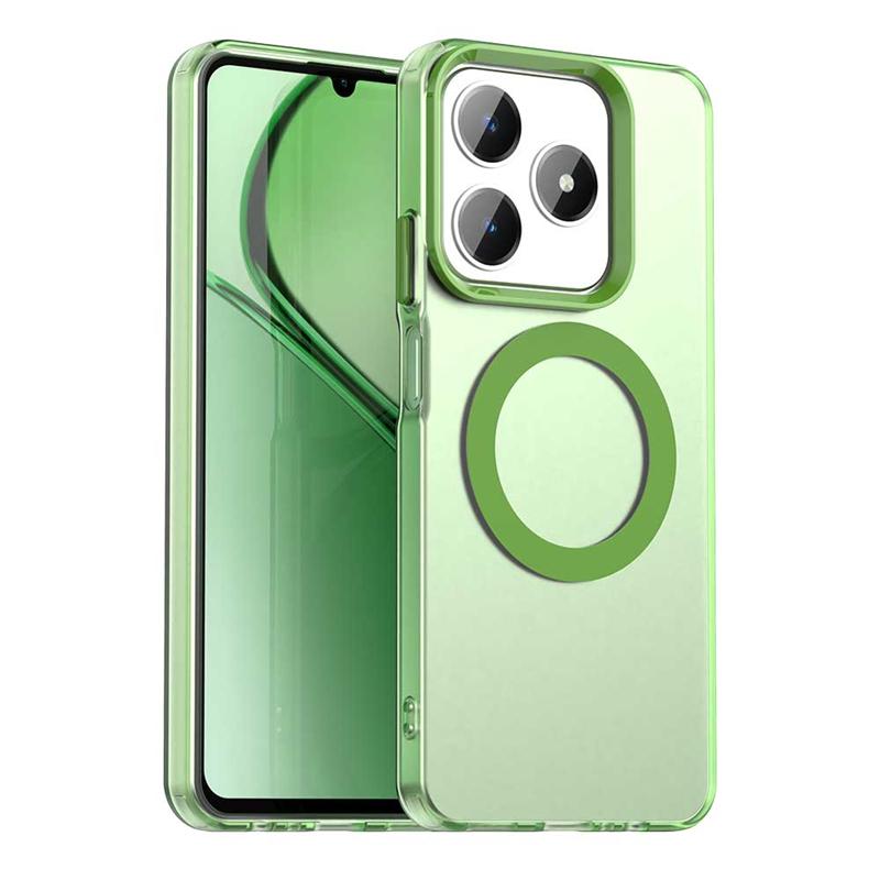 Прозрачный чехол для Realme C61 Чехол для Realme C61 Global Магнитная адсорбция Беспроводная зарядка Задняя крышка для чехла Realme C61