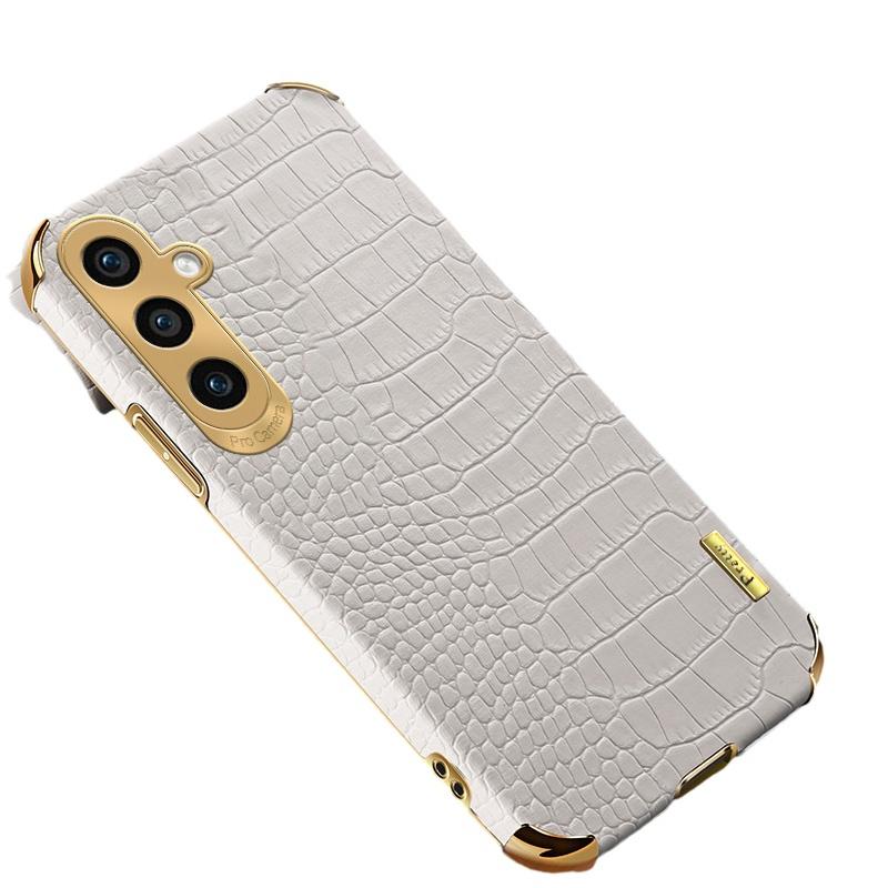 For Samsung Galaxy A25 5G (Global) (161.0 x 76.5 x 8.3mm) Cell Phone Case Crocodile Texture Electroplating Cover
