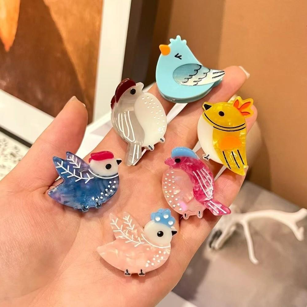 Mini Size Bird Hair Claw Acetate Women's Hairpin Cute Hair Clip
