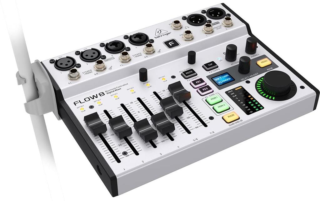 Behringer Digital Mixer 8 Channel USB Audio Interface Equipped with Bluetooth Remote Compatible FLOW 8 Control/Streaming