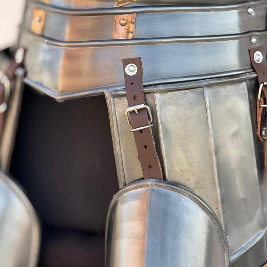 Морийский Гном Гномья Сталь Рыцарский Доспех Костюм Полный Доспех С Кирасой, Наплечниками, Наручами, Поножами, Шлемом Косплей Ларп Властелин Колец Полный Доспех Ар