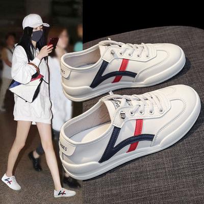 Кожаные маленькие белые туфли, женские туфли, летние тонкие дышащие повседневные туфли, новые легкие туфли Dexun Board Shoes с мягкой подошвой