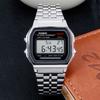 Casio Серия Часов - Квадратные Модные Классические Ретро Маленькие Квадратные Часы ЖК-дисплей Водонепроницаемые Кварцевый Механизм Ремешок из Нержавеющей Стали A168WG-9W&A159WA-N1